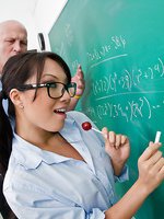 Asa Akira is taught a lesson in hard fucking after class