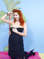 Hot strip on the beach with red headed Lucy V.