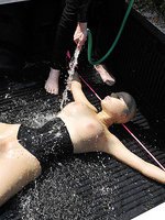 Latex Lucy Disciplined With Water
