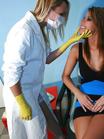 Female dentist seduces sexy patient