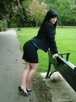 A bit of outdoor high heel fun with one of our gorgeous models.