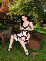 38 year old hottie RayVeness from AllOver30 spreads at the farm