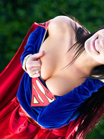 Mild mannered nerd Catie Minx reveals her super naughty powers as Supergirl