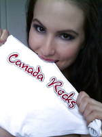 Katie Banks selfshots of her Canada Rocks bikini!