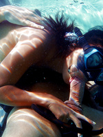 Underwater blowjob fucking with Asian girl