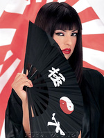 Brunette geisha is fucking a Japanese warrior