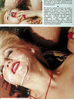 Retro sexy babes with cum all over their face