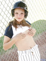 In between hits jules keeps her batting helmet on and flashes her tiny boobies you have to see this