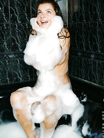 Perfect teen danica in the bathtub letting her tits float and covered in bubbles