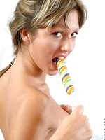 Candy and pussy always go together especially when there is a lollipop in a pussy