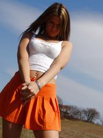 Orange Skirt outdoors