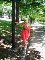 Red Dress at the Park