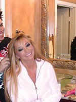 See sexy busty blonde, Rachel Aziani, having fun and sharing some of her favorite behind the scenes photos with her members!