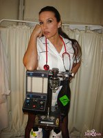 Nurse Jane looking sexy in uniform posing