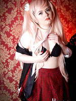 Thick cosplay blond plays