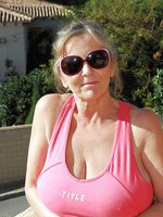 At 64 years old Isabel from AllOver30 loves to stretch her mature box