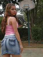 Pacino meets petite Sara while shooting some ball, by the end of the day shes taking him in