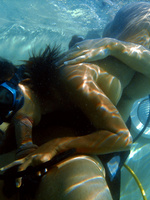 Underwater blowjob fucking with Asian girl